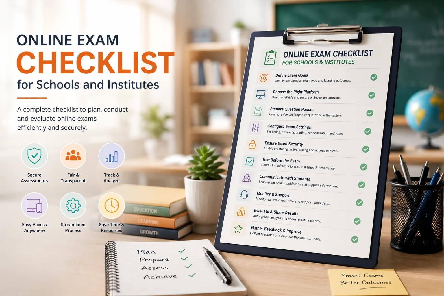 Online Exam Checklist for Schools and Institutes